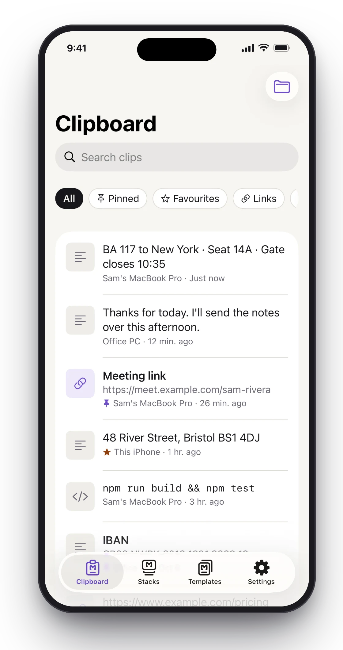 Memorafy auf iPhone: durchsuchbare Clips, angeheftete Links und Favoriten